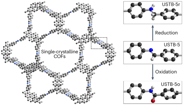 Linkage conversions in single-crystalline covalent organic frameworks