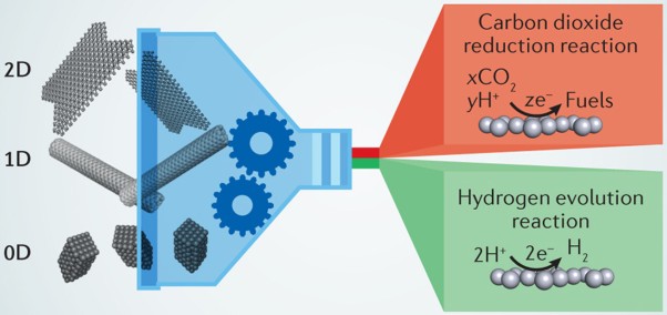 Low-dimensional catalysts for hydrogen evolution and CO<sub>2</sub> reduction