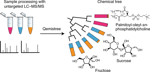 Chemically informed analyses of metabolomics mass spectrometry data with Qemistree