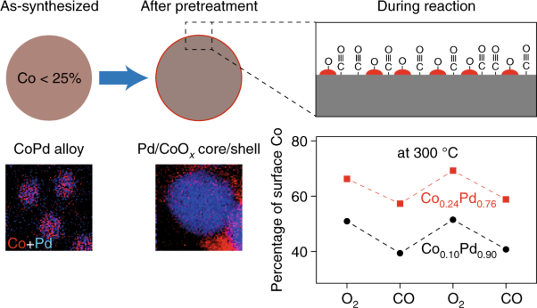 Bimetallic synergy in cobalt–palladium nanocatalysts for CO oxidation