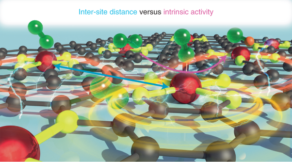 Understanding the inter-site distance effect in single-atom catalysts for oxygen electroreduction