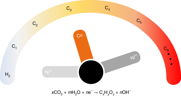 Long-chain hydrocarbons by CO<sub>2</sub> electroreduction using polarized nickel catalysts
