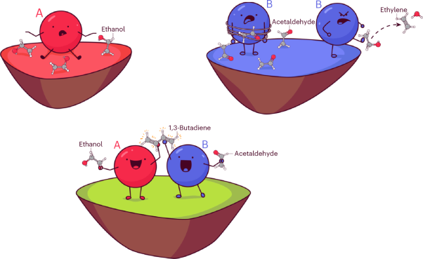 Origin of active sites on silica–magnesia catalysts and control of reactive environment in the one-step ethanol-to-butadiene process