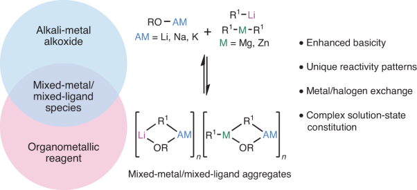 Activation of polar organometallic reagents with alkali-metal alkoxides