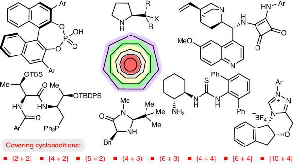 Enantioselective organocatalytic cycloadditions for the synthesis of medium-sized rings