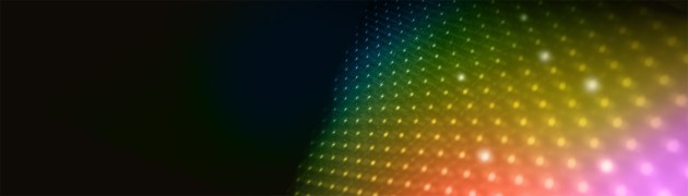 electronic dots of different colours