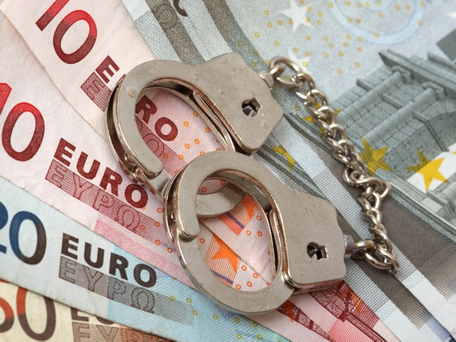 Geldwäsche Handschellen