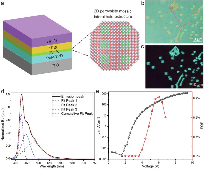 Mosaic lateral heterostructures in two-dimensional perovskite