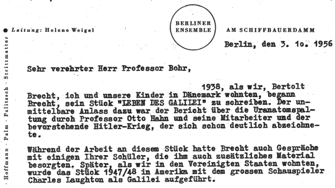 Brecht Galileo And Moller A View From Copenhagen 1938 1939 Springerlink