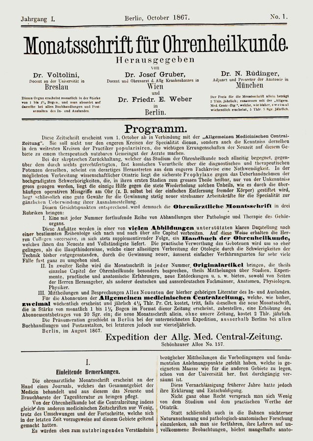 History of the German-language ENT journals | SpringerLink