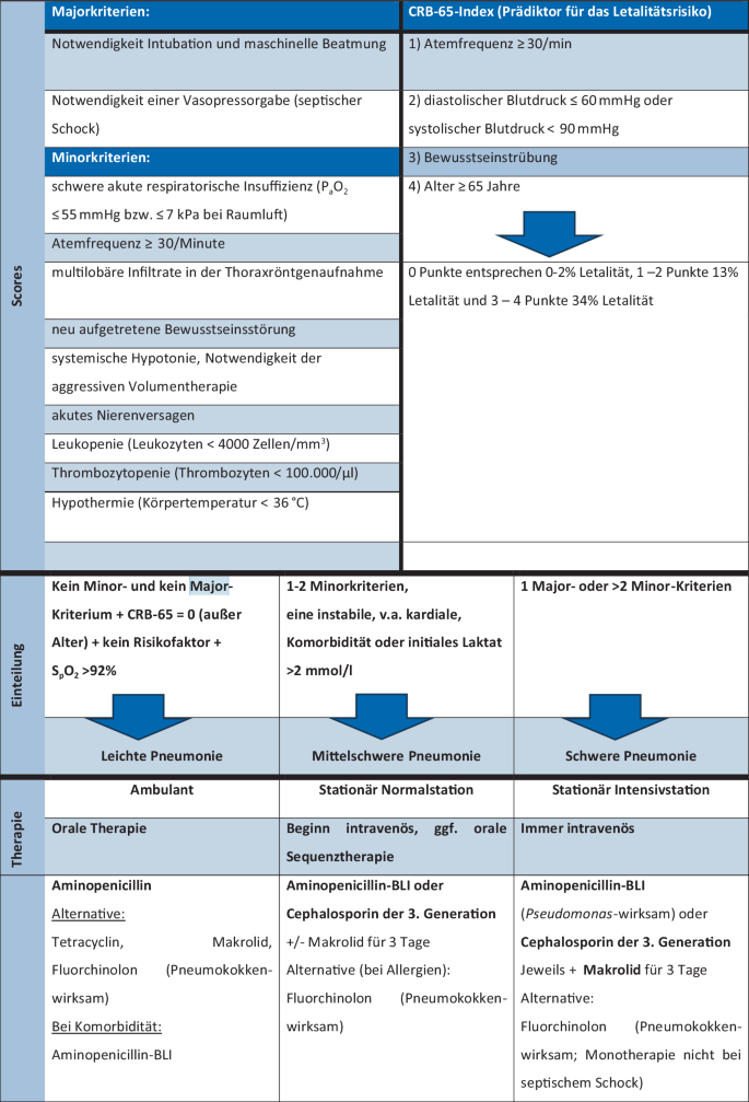 Update zur Pneumonie  klinisches Management 2025 unter Bercksichtigung  der aktuellen Leitlinien | Die Innere Medizin | Springer Nature Link