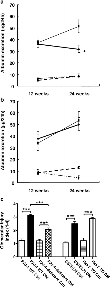 Plasminogen activator inhibitor-1 production is pathogenetic in