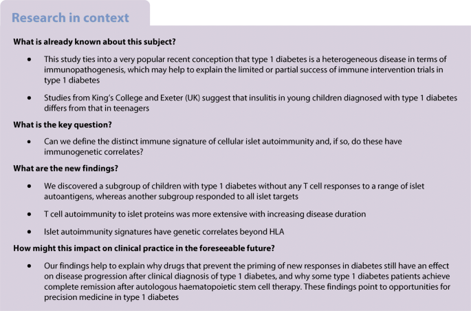 complete remission type 1 diabetes)