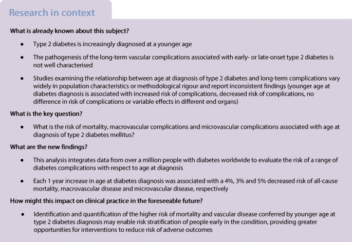 prognosis of type 2 diabetes