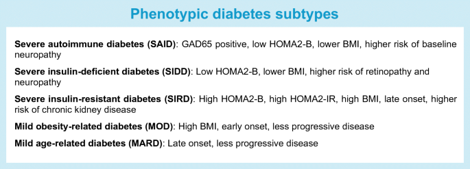 Phenotypic and genetic classification of diabetes | SpringerLink