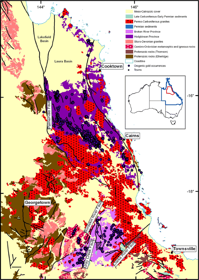 Gold Prospecting Queensland Maps Mossman Orogenic Gold Province In North Queensland, Australia: Regional  Metallogenic Controls And Undiscovered Gold Endowment | Springerlink