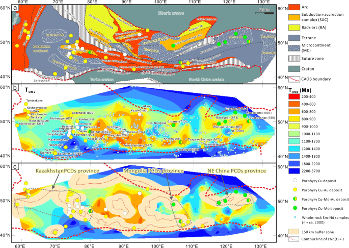 Simplified tectonic map of the Central Asian Orogenic Belt (CAOB