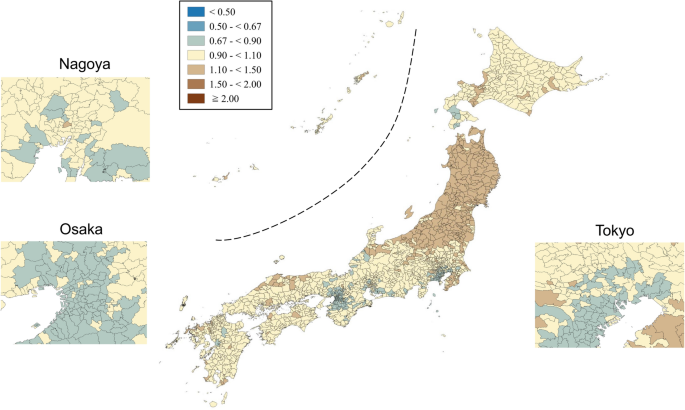 Geography of suicide in Japan: spatial patterning and rural–urban ...