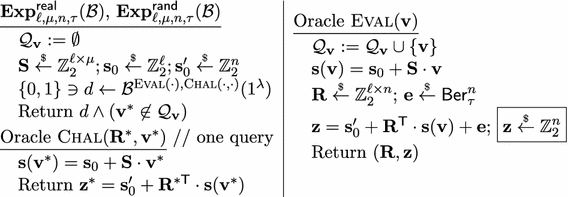 Efficient Authentication From Hard Learning Problems Springerlink