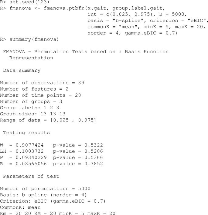 Fdanova An R Software Package For Analysis Of Variance For Univariate And Multivariate Functional Data Springerlink