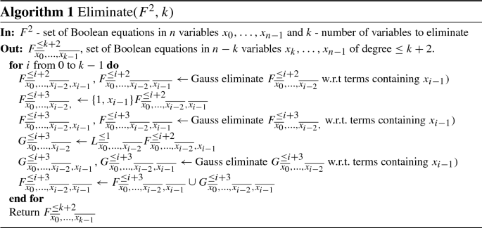Solving Non Linear Boolean Equation Systems By Variable Elimination Springerlink