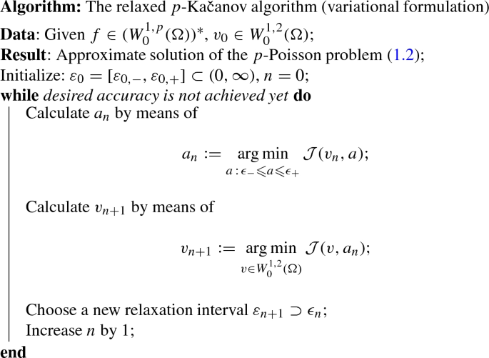 A Relaxed Kacanov Iteration For The P Poisson Problem Springerlink