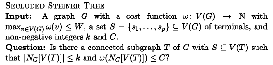 Parameterized Complexity Of Secluded Connectivity Problems Springerlink