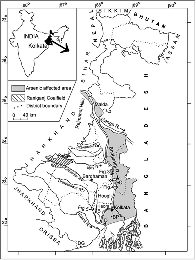 River In West Bengal Map Arsenic-Contaminated Groundwater From Parts Of Damodar Fan-Delta And West  Of Bhagirathi River, West Bengal, India: Influence Of Fluvial Geomorphology  And Quaternary Morphostratigraphy | Springerlink