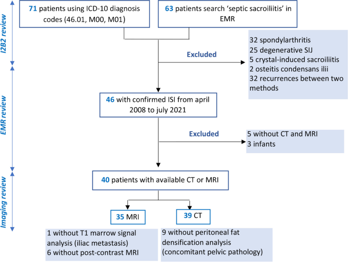 Infectious sacroiliitis: MRI- and CT-based assessment of disease 