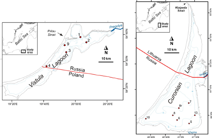 Seasonal Variations In Methane Concentrations And Diffusive Fluxes In The Curonian And Vistula Lagoons Baltic Sea Springerlink