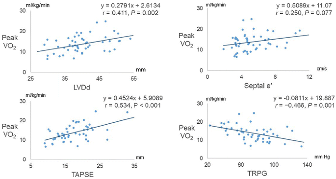 Left Ventricular End Diastolic Dimension And Septal E Are Predictors Of Cardiac Index At Rest While Tricuspid Annular Plane Systolic Excursion Is A Predictor Of Peak Oxygen Uptake In Patients With Pulmonary Hypertension Left Ventricular End Diastolic Dimension And Septal E Are Predictors Of Cardiac Index At Rest While Tricuspid Annular Plane Systolic Excursion Is A Predictor Of Peak Oxygen Uptake In Patients With Pulmonary Hypertension
