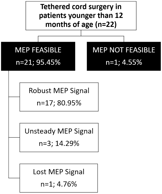 Feasibility of intraoperative motor evoked potential monitoring during tethered  cord surgery in infants younger than 12 months | Child's Nervous System