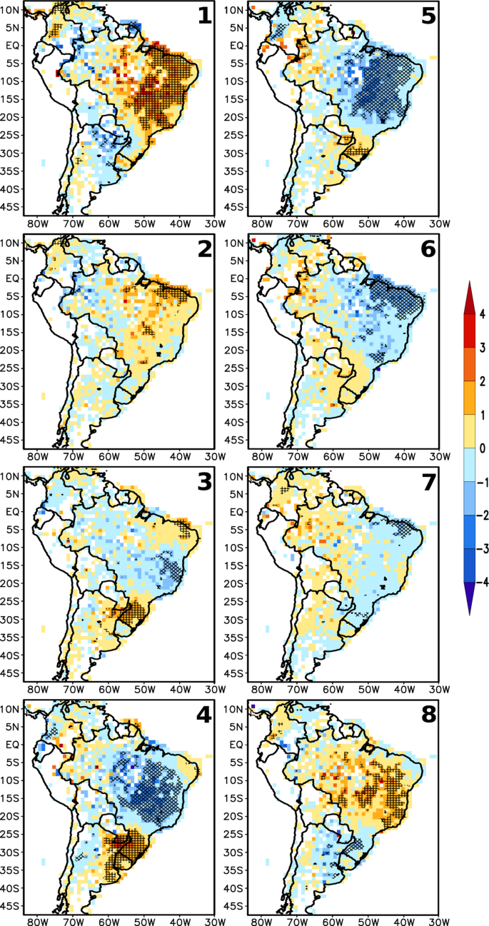 Madden–Julian Oscillation impacts on South American summer monsoon season:  precipitation anomalies, extreme events, teleconnections, and role in the  MJO cycle | SpringerLink