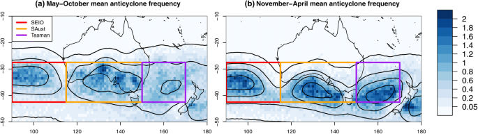 Long Term Changes In Southern Australian Anticyclones And Their Impacts Springerlink