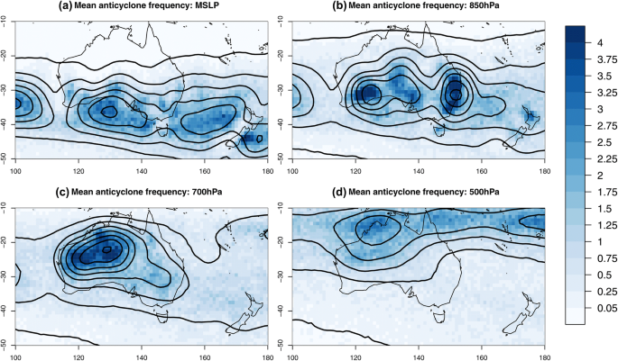 Long Term Changes In Southern Australian Anticyclones And Their Impacts Springerlink