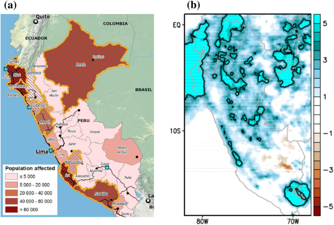 Climate diagnostics of the extreme floods in Peru during early 2017 |  SpringerLink