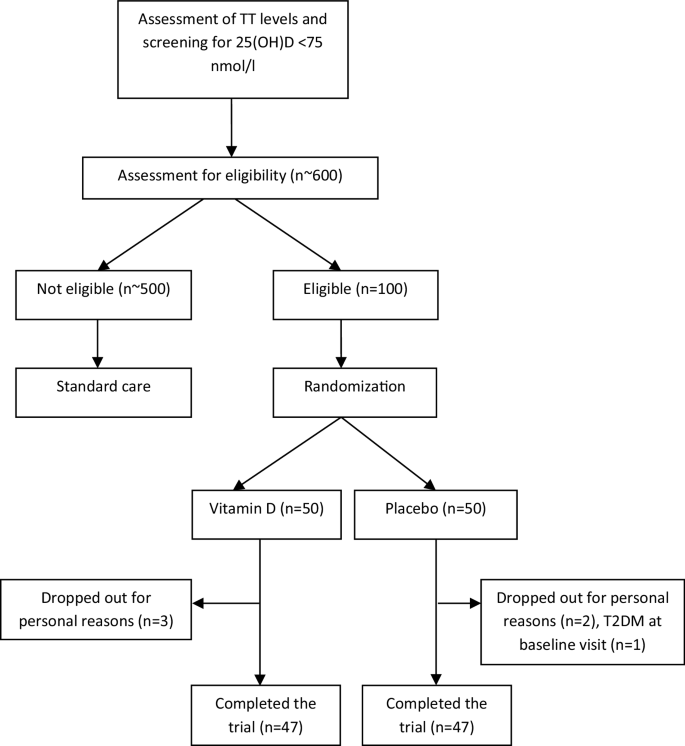 Effects of vitamin D supplementation on androgens in men with low  testosterone levels: a randomized controlled trial | SpringerLink