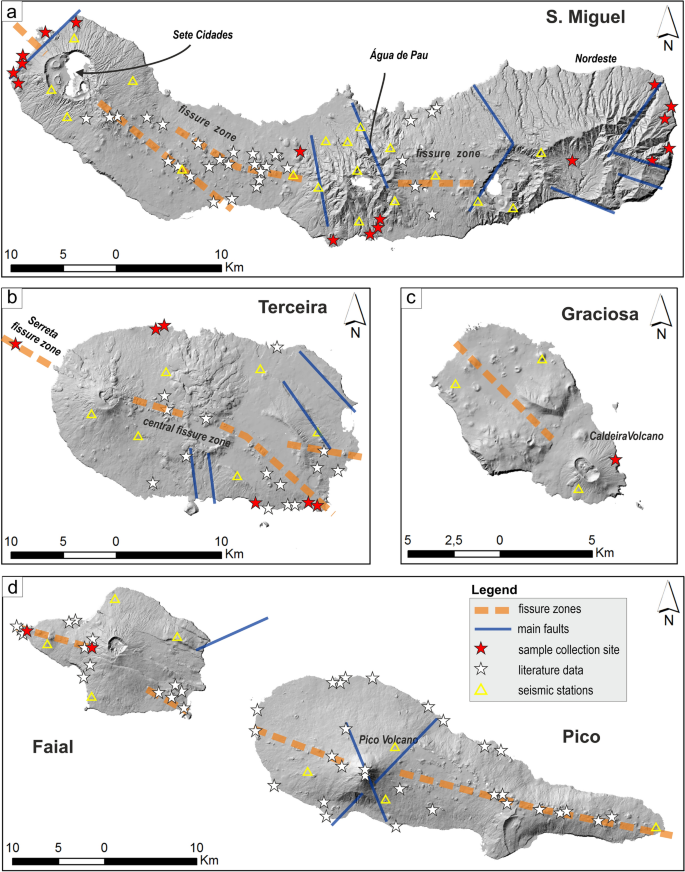 Location of Fogo volcano, identified as Agua de Pau volcano (Moore, 1991)