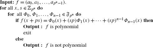 An Algorithmic Characterization Of Polynomial Functions Over Mathbb Z P N Springerlink