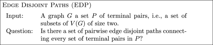 On Structural Parameterizations Of The Edge Disjoint Paths Problem Springerlink