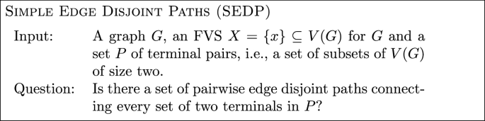 On Structural Parameterizations Of The Edge Disjoint Paths Problem Springerlink