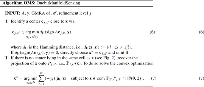 On Recovery Guarantees For One Bit Compressed Sensing On Manifolds Springerlink