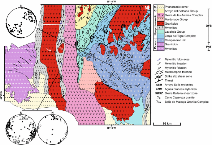 Structural Evolution Of The Sarandi Del Yi Shear Zone Uruguay Kinematics Deformation Conditions And Tectonic Significance Springerlink