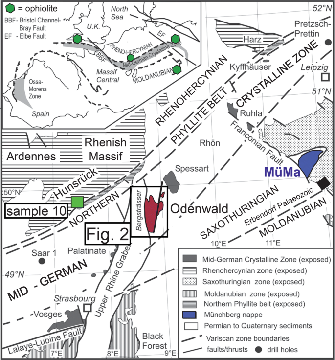 Precambrian Basement In The Rheic Suture Zone Of The Central European Variscides Odenwald Springerlink