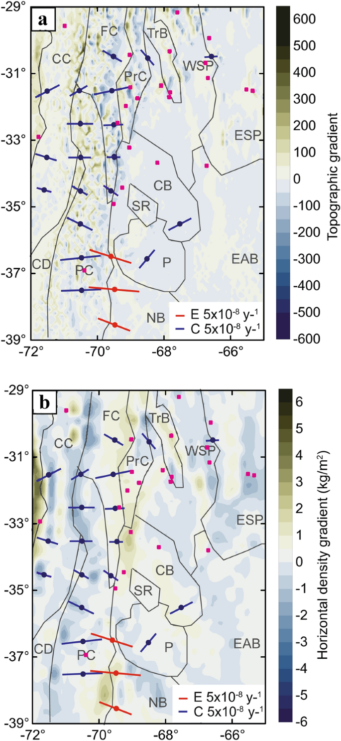 Lithospheric density structure of the southern Central Andes