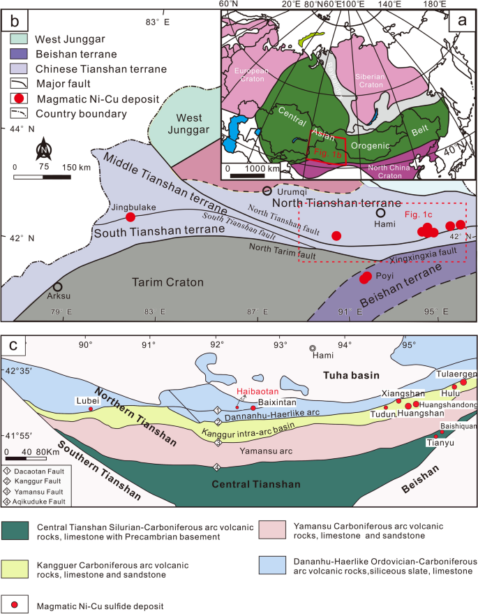 Schematic tectonic map of the Central Asian Orogenic Belt (CAOB