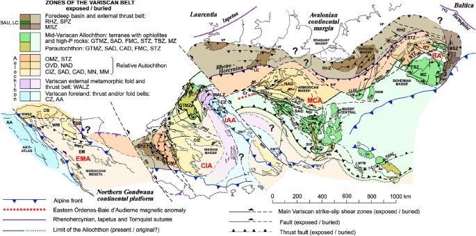 The map showing geological variability in the Modra wine rayon