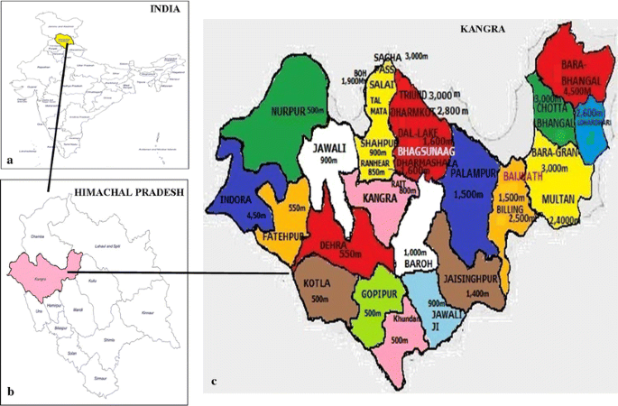 Kangra Map Himachal Pradesh Cytological Studies Of Angiosperms (174 Species) From District Kangra, Himachal  Pradesh (India) | Springerlink
