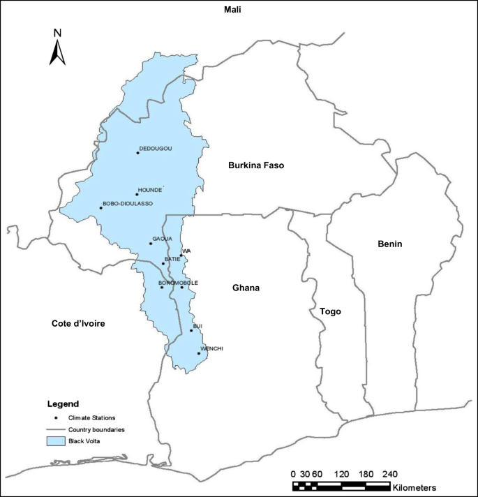 Trends and projections of climate extremes in the Black Volta River Basin  in West Africa | SpringerLink