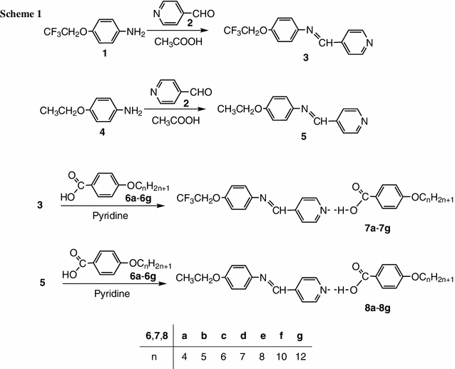 Synthesis and mesomorphic properties of new fluorinated hydrogen-bonded  supramolecular liquid crystals | SpringerLink
